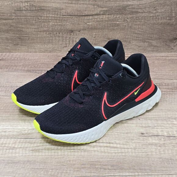 Nike React Infinity Run Flyknit 3 Men's Size 12 Black Red Shoes (DH5392-007) - Picture 7 of 9